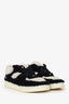 Pre-Loved Chanel™ Black/White Shearling Low Top Sneakers Size 37
