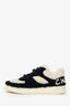 Pre-Loved Chanel™ Black/White Shearling Low Top Sneakers Size 37