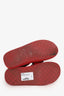 Pre-Loved Chanel™ 2019 Red/Black Fabric/Leather Coco Chanel Strap Flat Sandals Size 37