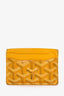 Goyard Yellow Goyardine Leather 'Saint-Sulpice' Card Holder