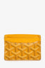 Goyard Yellow Goyardine Leather 'Saint-Sulpice' Card Holder