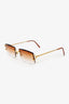 Cartier Gold Frame CT02870 Rimless Diamond Cut C De Sunglasses