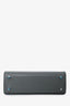 Delvaux Grey Leather 2 Tone Tempete MM Silver Hardware with Strap