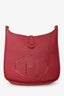 Hermès 2010 Red Clemence Leather Evelyne 29 GM with Strap