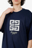 Givenchy Navy 4G 1952 Embroidered Logo Oversized T-Shirt Size 3XL Mens