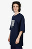 Givenchy Navy 4G 1952 Embroidered Logo Oversized T-Shirt Size 3XL Mens