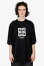 Givenchy Black 4G 1952 Embroidered Logo Oversized T-Shirt Size XXL Mens