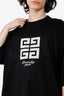 Givenchy Black 4G 1952 Embroidered Logo Oversized T-Shirt Size XXL Mens