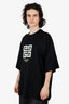 Givenchy Black 4G 1952 Embroidered Logo Oversized T-Shirt Size XXL Mens