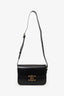 Celine Black Shiny Calfskin Classique Triomphe Shoulder Bag