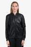 Lanvin Black Water Snake Bomber Jacket Size 48