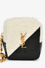 Saint Laurent White/Black 'Jamie Bouclé' Cube Charm