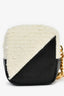 Saint Laurent White/Black 'Jamie Bouclé' Cube Charm