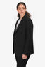 Saint Laurent 2022 Black Wool Silk Lined Single Breasted Jacket Size 48 Mens
