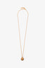 Saint Laurent 2021 Gold Metal Shell Pendant Necklace