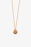 Saint Laurent 2021 Gold Metal Shell Pendant Necklace