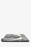 Fendi 2016 Black/White Leather Monster Eyes Zip Pouch
