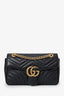 Gucci Black Leather GG Marmont Small Crossbody Bag
