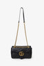 Gucci Black Leather GG Marmont Small Crossbody Bag