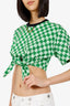 Louis Vuitton Green Damier Cropped T-Shirt Size XS
