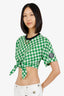 Louis Vuitton Green Damier Cropped T-Shirt Size XS