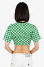 Louis Vuitton Green Damier Cropped T-Shirt Size XS