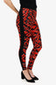 Louis Vuitton X Urs Fischer Red/Black Printed Jersey Leggings Size 36