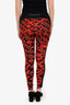 Louis Vuitton X Urs Fischer Red/Black Printed Jersey Leggings Size 36