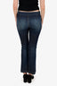Gucci Navy Denim Button Detail Flared Jeans Size 42