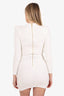 Balmain White Button-embellished Knitted Dress Estimated Size 40