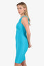 Herve Leger Blue Cut-Out Bandage Mini Dress Size M