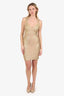 Herve Leger Gold Metallic Bandage Mini Dress Size M