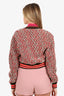 Louis Vuitton Pink Damier Tweed Cropped Bomber Jacket Size XS
