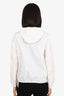 Moncler White Nylon Ruffled Zip-up Jacket Size 1