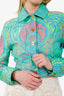 Versace Blue/Green/Pink Medusa Music Jacket Size 40