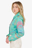 Versace Blue/Green/Pink Medusa Music Jacket Size 40