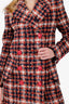 Pre-Loved Chanel™ Red Plaid Tweed CC Coat Size 36