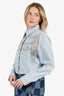 Philipp Plein Crystal Embellished Denim Jacket M