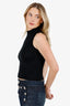Versace Black Sleeveless Knit Top Size 38