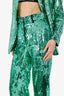 Philipp Plein Green Sequin Two-Piece Suit Size S
