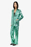 Philipp Plein Green Sequin Two-Piece Suit Size S