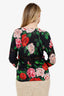 Dolce & Gabbana Black/Multicolor Floral Print Lace Knit Top Size 48