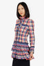 Pre-Loved Chanel™ 20S Blue/Pink Tweed Ruffled Jacket Size 38