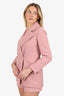 Pre-Loved Chanel™ 22K Pink Wool Tweed CC Jewel Buttons Blazer Size 34