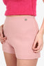 Pre-Loved Chanel™ 22K Pink Wool Tweed CC Jewel Buttons Shorts Size 36