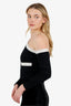 Pre-Loved Chanel™ 23S Black Cashmere One Shoulder Sweater Size 36