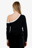 Pre-Loved Chanel™ 23S Black Cashmere One Shoulder Sweater Size 36