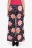 Pre-Loved Chanel™ 24S Black/Multicolour Camellia CC Print Wide Leg Pants Size 34
