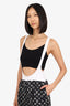 Pre-Loved Chanel™ 22S White CC Logo One-Piece Swimsuit Size 38