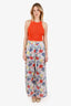 Pre-Loved Chanel™ 24S Multicolour Lace CC Floral Print Wide Leg Pants Size 34